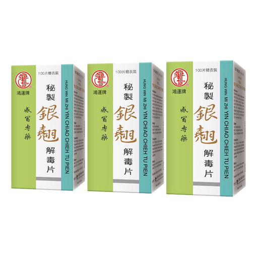 圖片 鴻運牌秘製銀翹解毒片 1x100粒裝 (3 盒裝)